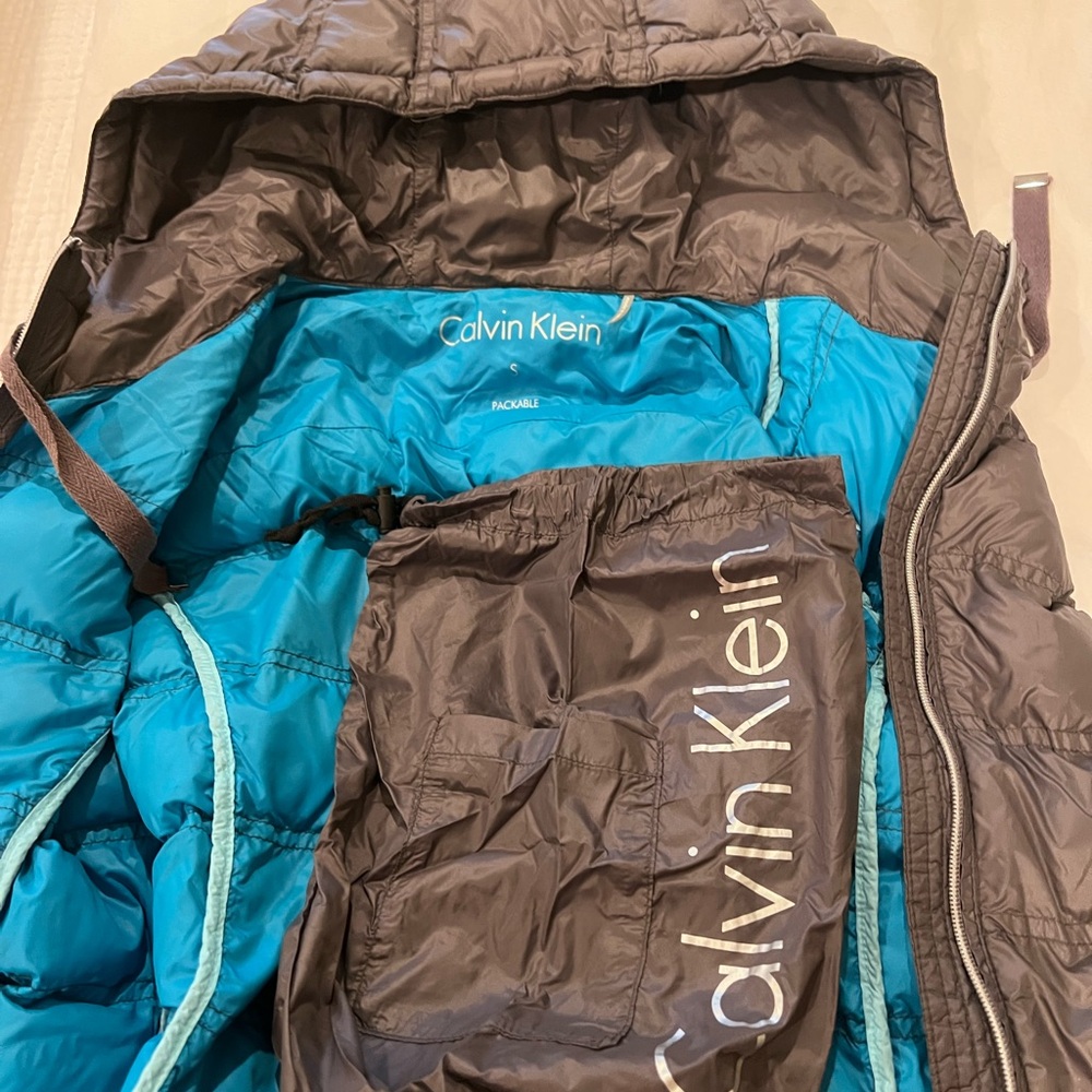 Calvin Klein Gray Packable Jacket Size Small - image 6
